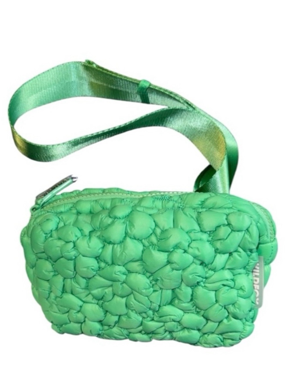 Wildfox Quilted Crossbody Fanny Bag in Green